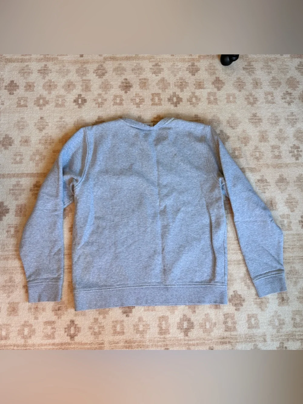 Lacoste Men's Heather Gray Crewneck Sweatshirt with Croc Logo
